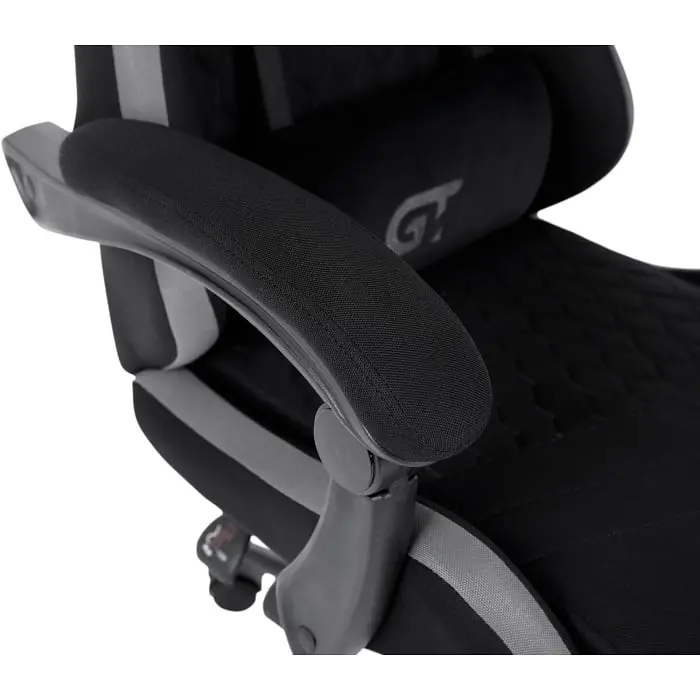 Геймерське крісло GT Racer чорне із сірим (X-2324 Fabric Black/Gray) - фото 2