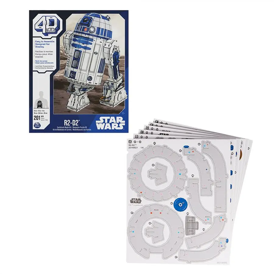Пазл для створення 3D-моделі Spin Master Зоряні війни: дроїд R2-D2, 201 деталь (SM45757/6069817) - фото 13