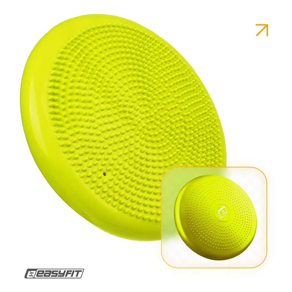Балансировочная подушка массажная EasyFit желтая - фото 2