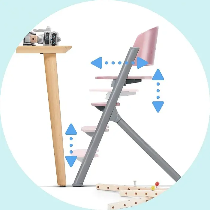 Стільчик для годування Kinderkraft Livy Calmee Happy Sahapes з шезлонгом (5902533925483) - фото 9