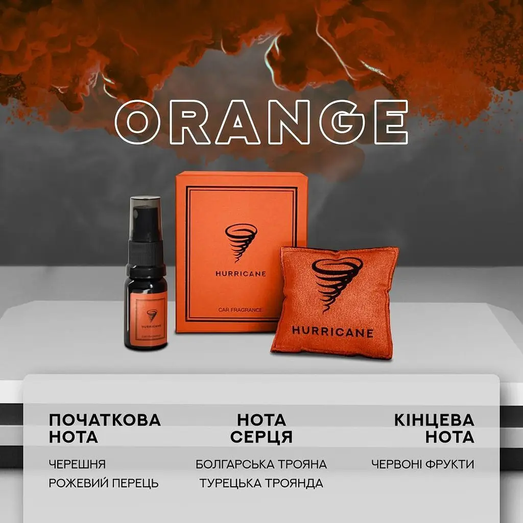Автомобільне аромасаше Hurricane Orange Standart Limited [149330] - фото 2