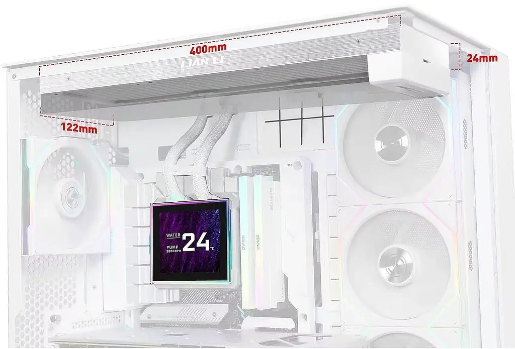 СВО Lian Li HydroShift II LCD-S 360N FANLESS White (G89.GHS2LCDS36NW.00) - фото 5