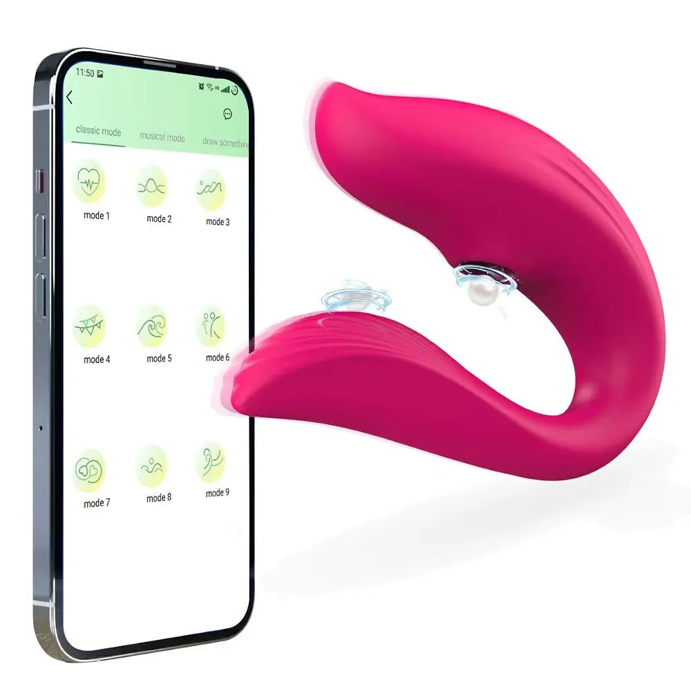 Смарт вібратор для двох Vibrator - pink - app control Boss Series 26-00202 102091 - фото 4