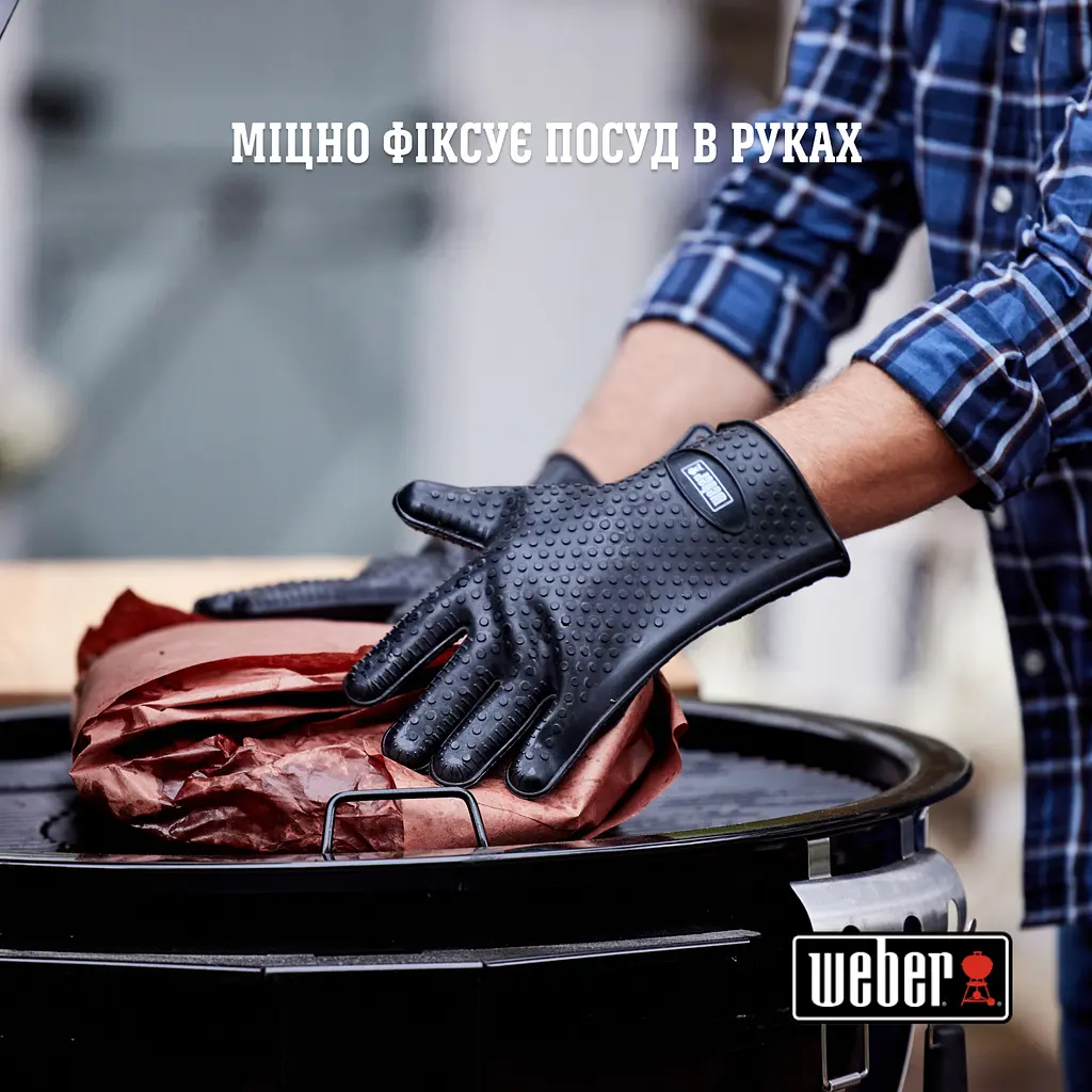 Рукавички Weber для гриля силіконові чорні (7017) - фото 5