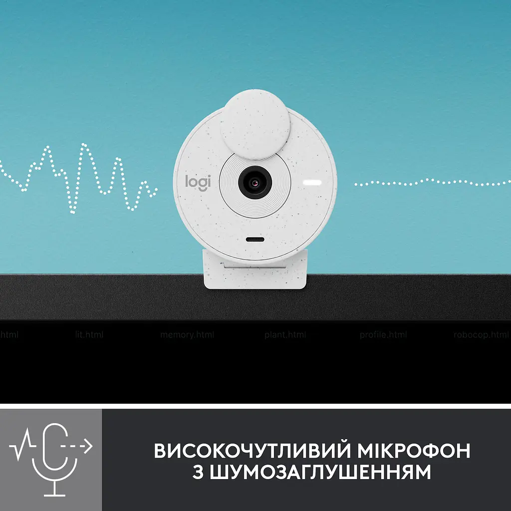 Веб-камера Logitech Brio 300 White (960-001442) - фото 4