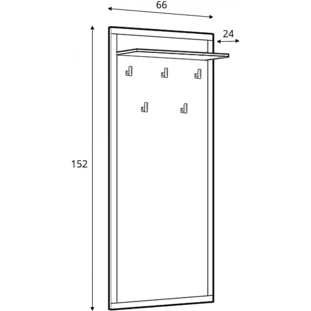 Вешалка настенная ВМК Кристина WIE/60 Белый (GRB-1799) - фото 3