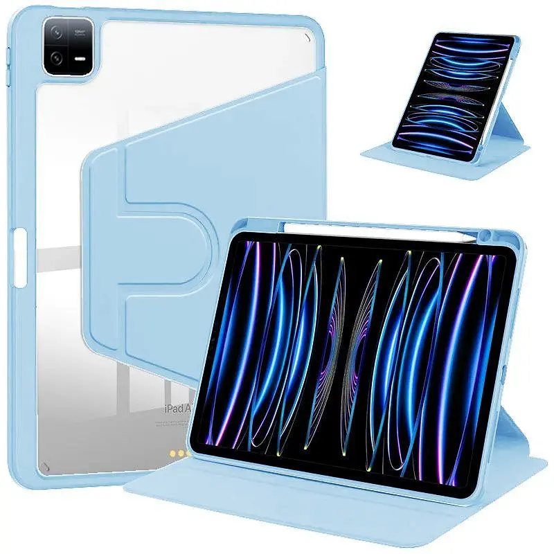 Чохол TPUCristal Pen holder 360 для Xiaomi Pad 7 / 7 Pro 11 2025 Голубий - фото 2