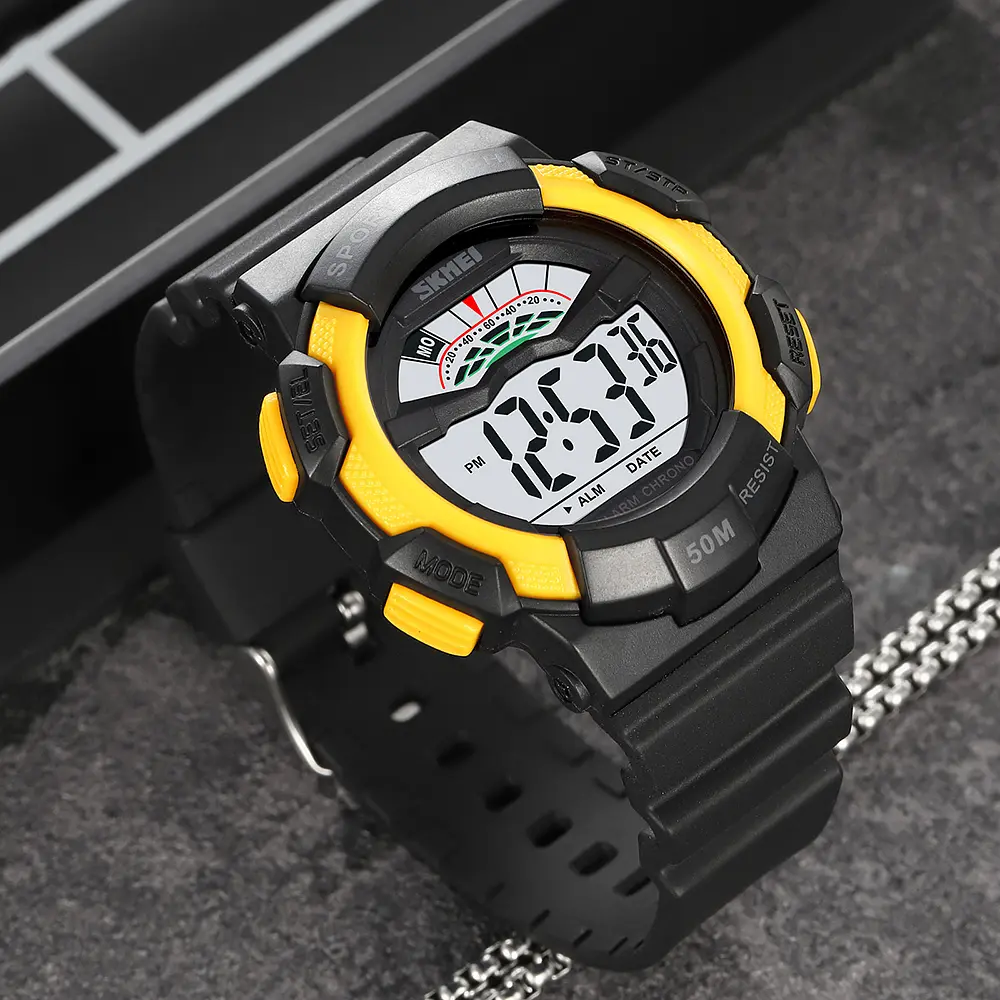 Чоловічий наручний годинник 2153BKYL Black-Yellow Skmei acs0030230 - фото 5