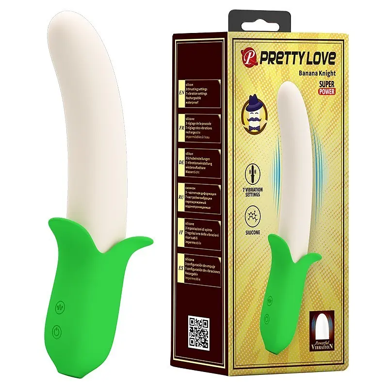 Вібратор Pretty Love Banana Knight Vibrator, 19,5 см зелений