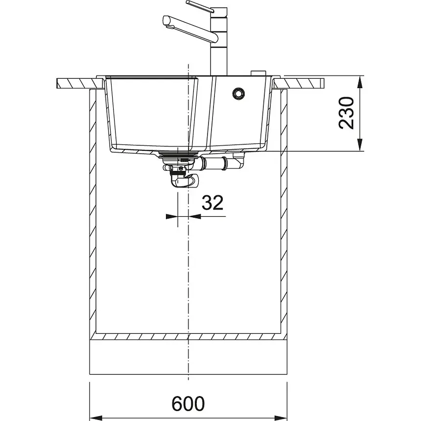 Кухонная мойка Franke Urban UBG 610-56 (114.0701.789) гранитная - врезная - Бежевый - (пластиковый коландер в комлекте) - фото 3