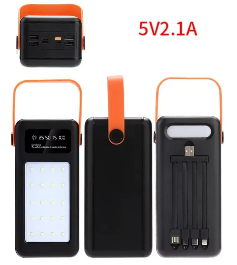Повербанк No Brand Tugii Y108 Power Bank 80000 мАг Чорний (2104619077) - фото 7