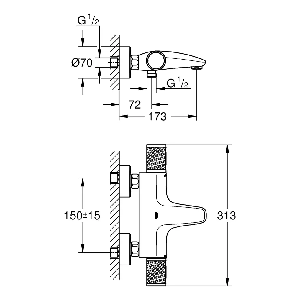 Термостат для ванни Grohe QuickFix Precision Feel 34788000, Хром - фото 2