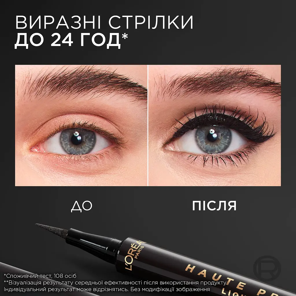 Подводка для контуров глаз L’Oréal Paris Haute Precision 1 мл черная - фото 4