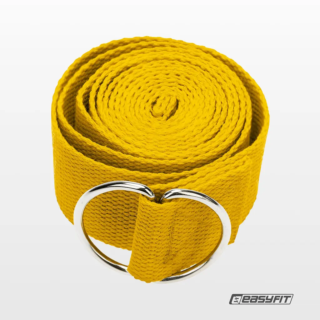 Ремінь для йоги EasyFit жовтий - фото 3