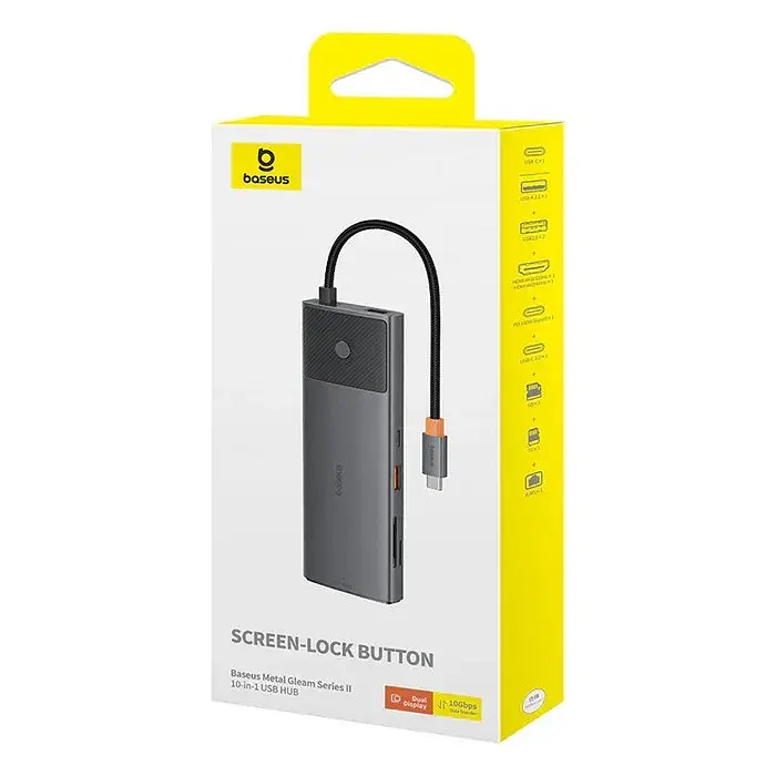 USB-хаб Baseus Metal Gleam Series II 10-in-1B00061800123-00 Black - фото 4