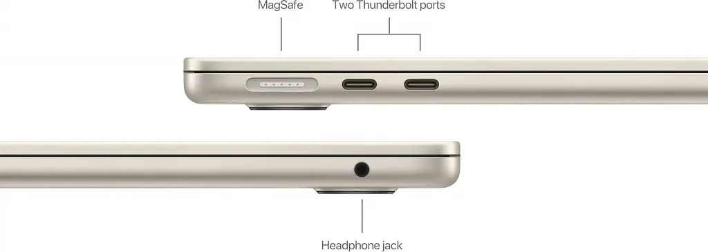 Ноутбук Apple MacBook Air 13,6" Late 2024 Starlight (MC7W4) - фото 2