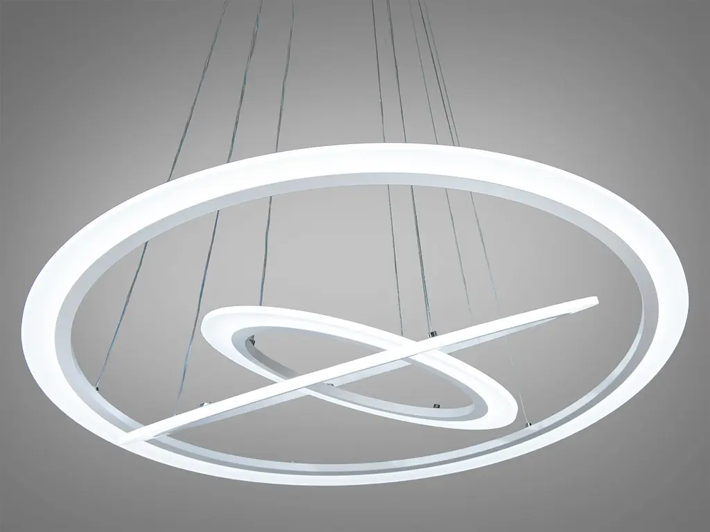 Підвісна LED-люстра з пультом 115 Вт Diasha 2366-800+600+400WH - фото 2