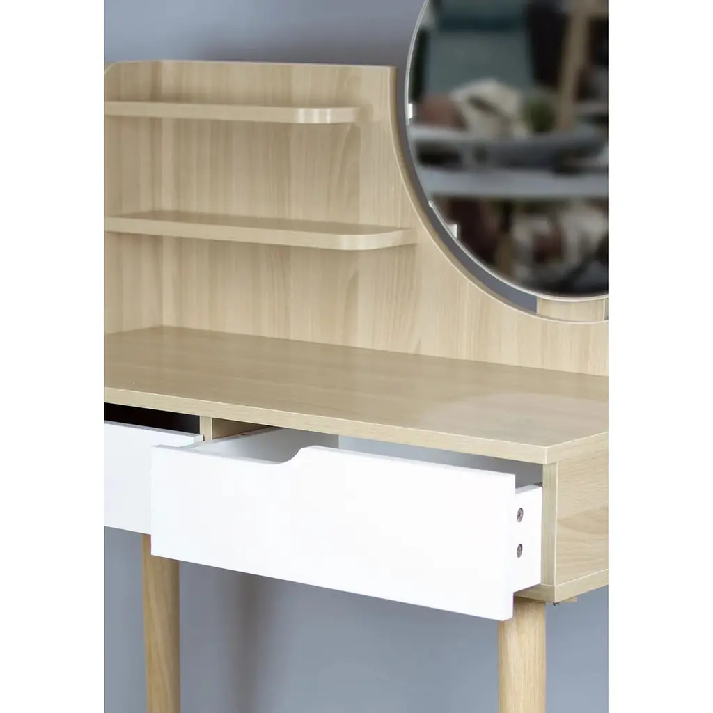 Туалетний столик Jumi Scandi з шухлядами світлий бук - фото 4