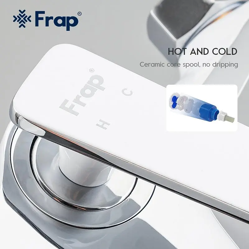 Змішувач для ванни Frap F3258 білий/хром - фото 4