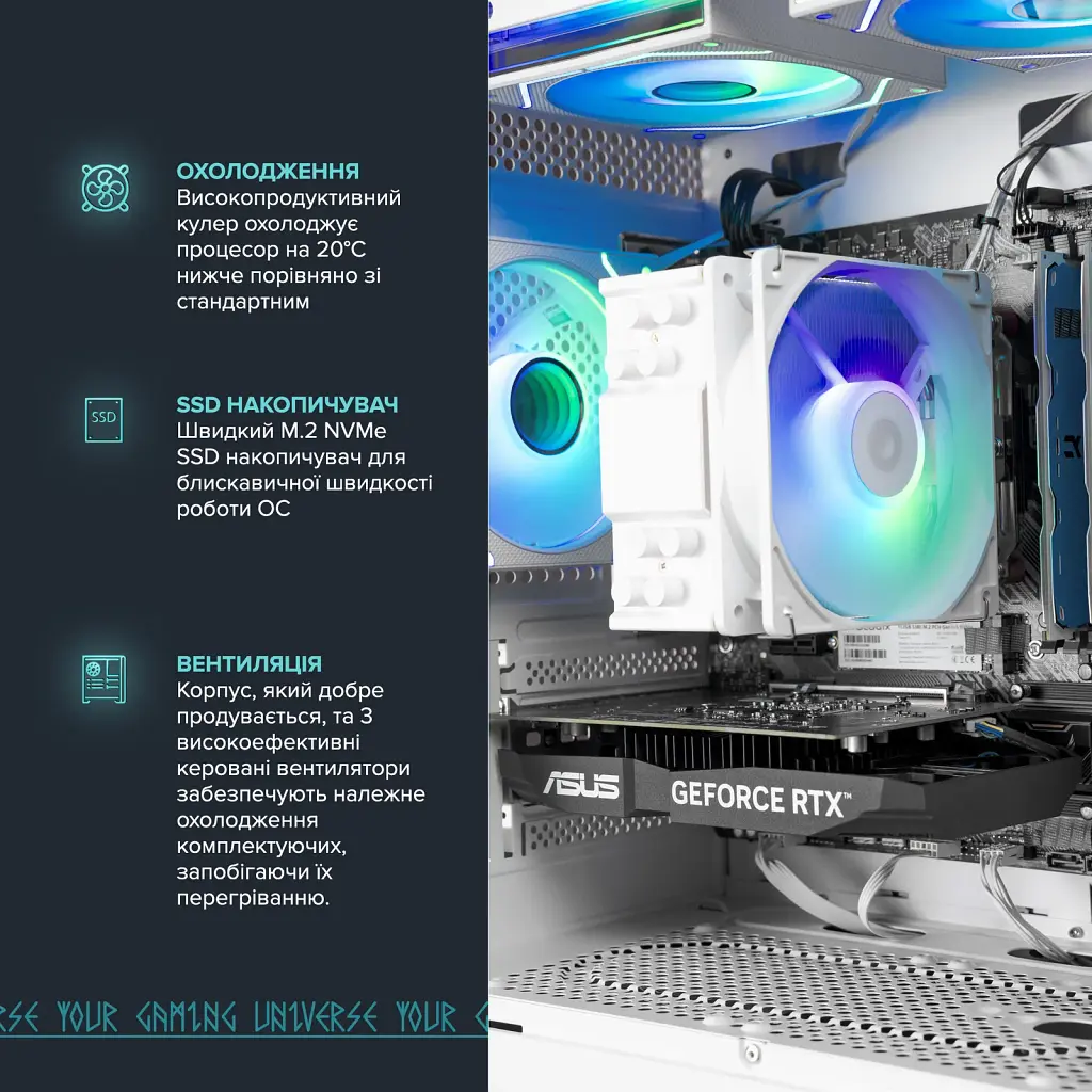 Ігровий комп`ютер ASGARD GAMER RTX 5050 / Ryzen 5 5600 / DDR4 32GB / SSD 1TB (ASG-G-5050-7571) - фото 5