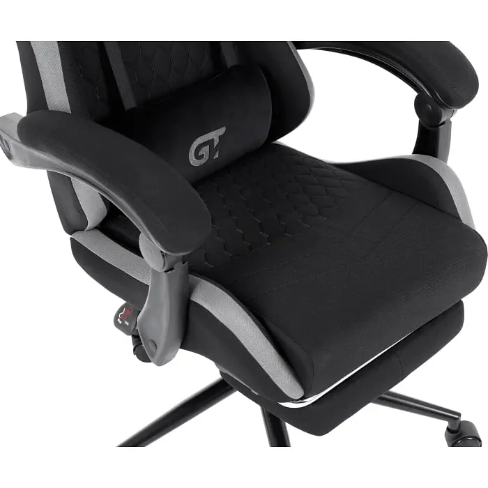 Геймерське крісло GT Racer чорне із сірим (X-2324 Fabric Black/Gray) - фото 5