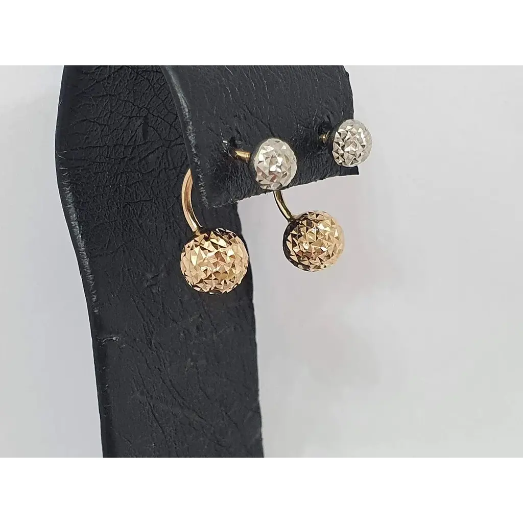 Золотые серьги Favoritum с алмазной гранью. 220336_7_А_КБ - фото 3