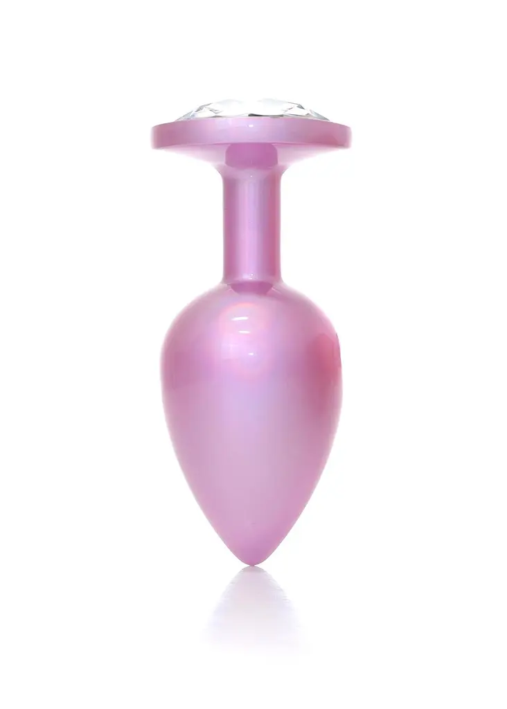 Анальна пробка - Jewellery Pearl Pink Plug Clear L - фото 5