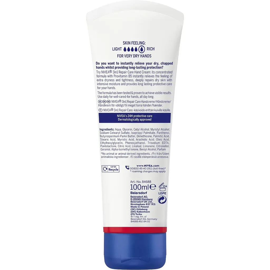 Крем для рук NIVEA Відновлення та догляд 100 мл - фото 3