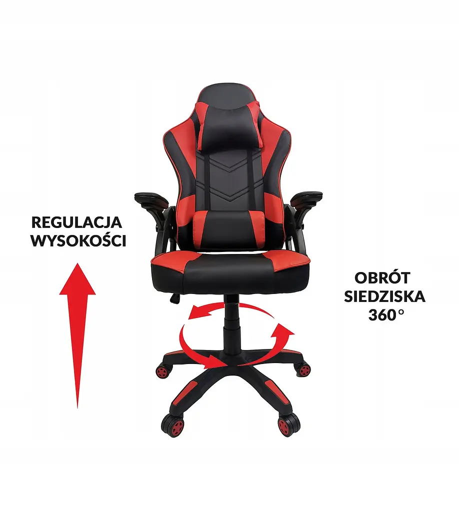 Крісло Kontrast Venos Black-Red - фото 8