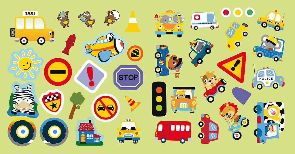 Раскраска Кристал Бук Транспорт в большом городе, с аликациями и заданиями, 40 наклеек, 16 страниц (F00026145) - фото 4