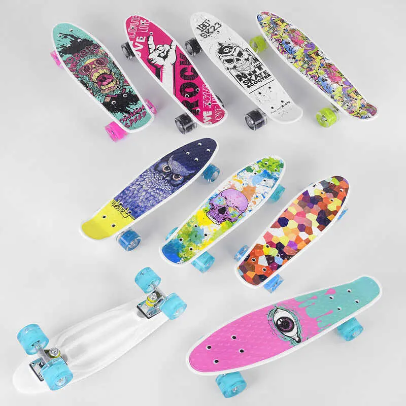 Скейт пенні борд Best Board, PU колеса, світлові ефекти, діаметр 4.5 см, дошка 55 см, S29661 (В асортименті) - фото 5