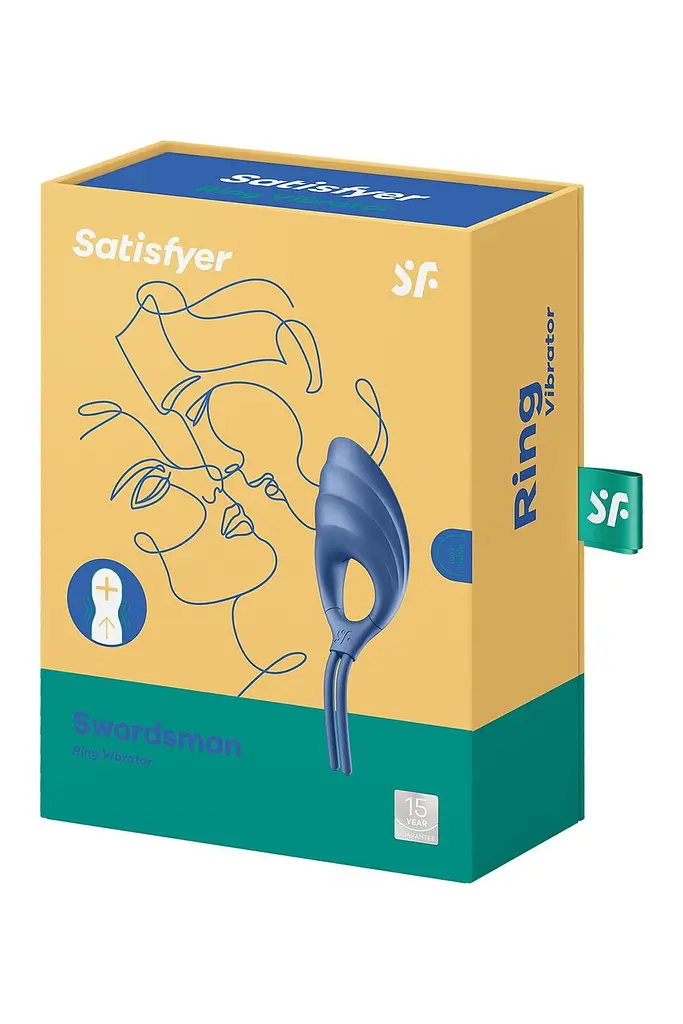 Ерекційне віброкільце-ласо Satisfyer Swordsman Blue, міцна фіксація, 10 режимів, потужний мотор - фото 7
