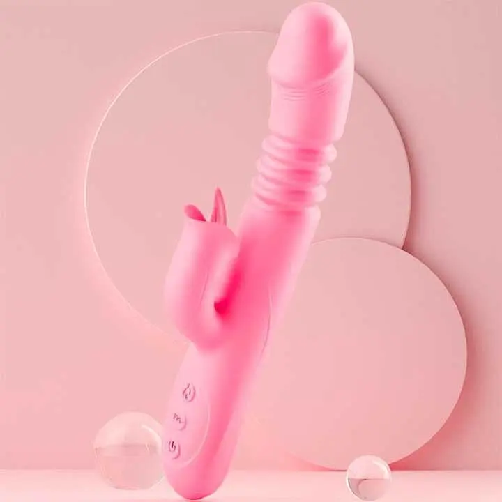 Вибратор с подогревом Pretty Love силиконовый поступательными движениями 25 см розовый - фото 3