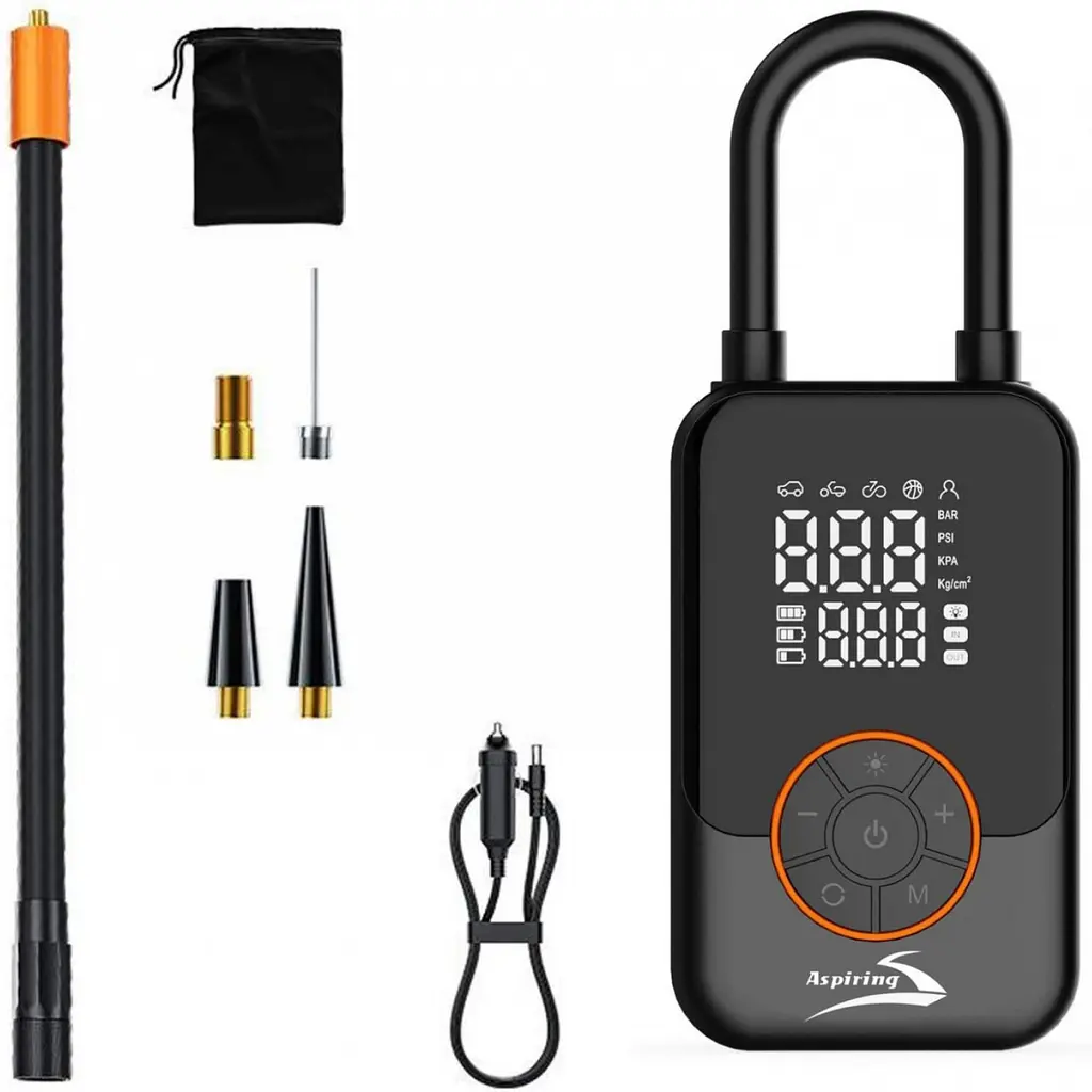 Автомобільний портативний компресор Aspiring Storm 5 70W Power Bank 4000 мАг/LED - фото 4