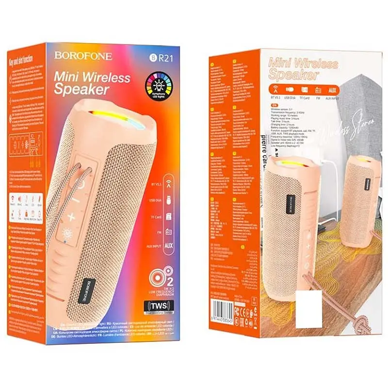 Bluetooth Колонка Borofone BR21 Candy Pink - фото 2
