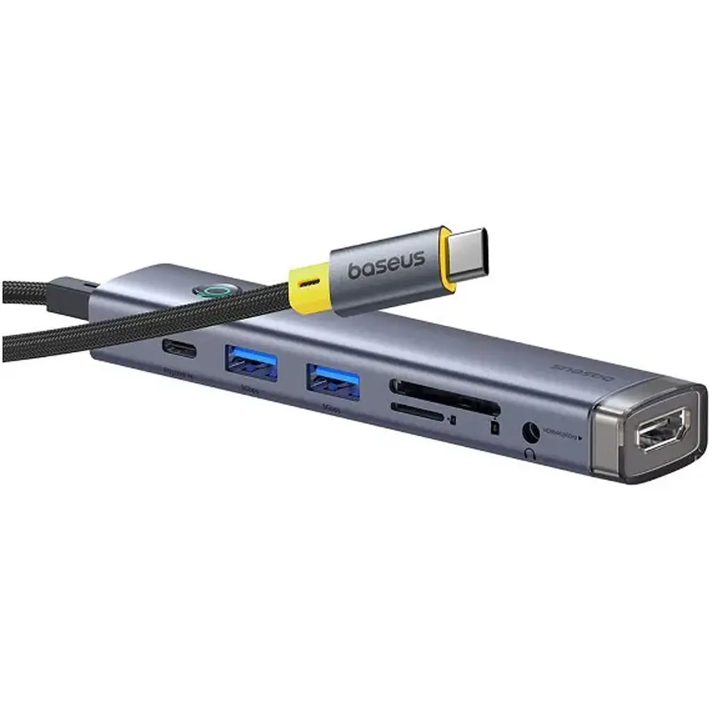 USB-хаб Baseus UltraJoy Series 7-Port HUB AIR Space Grey (B00052803811-02) [167343] - фото 4