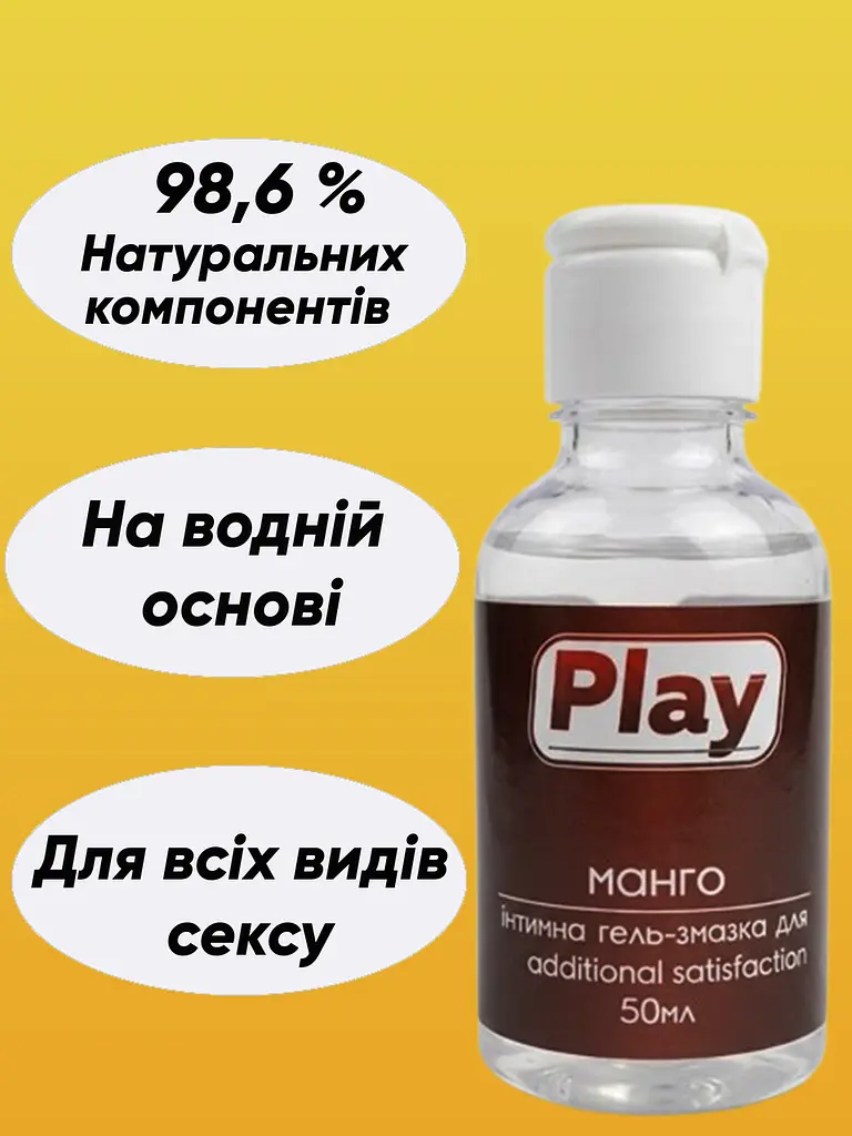 Їстівний лубрикант Play на водній основі для орального та вагінального сексу - фото 2