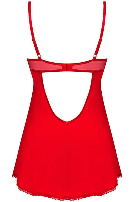 Комплект Obsessive Ingridia chemise (Червоний, XS/S) Obsessive 100418 96956 - фото 4
