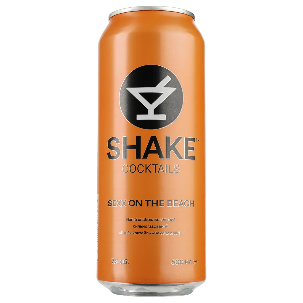 Упаковка напою слабоалкогольного Shake Sexx On The Beach 7% 12 л з/б (0.5 л х 24 шт.) - фото 2