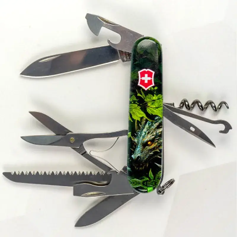 Ніж Victorinox Huntsman Zodiac 91 мм Зелений дерев'яний дракон (1.3713.3_Z3240p) - фото 3