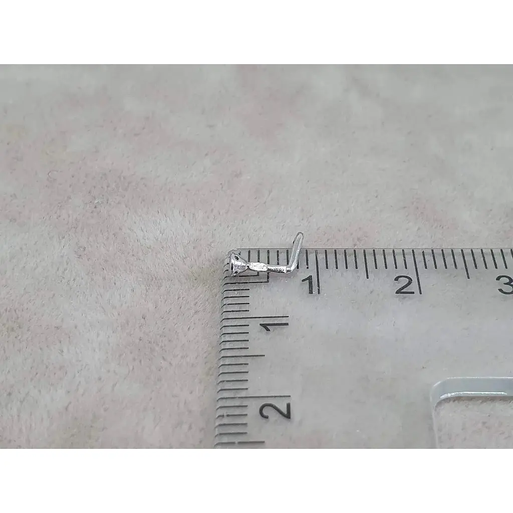 Золотая серьга-пирсинг Астор в нос с бриллиантом. 1122526Р_Б - фото 6