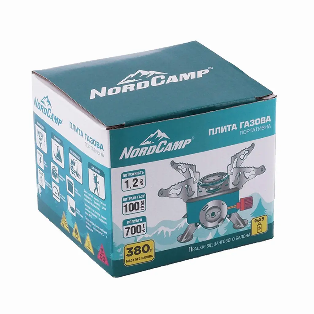 Портативна газова плита Nord Camp NC01100 з п'єзопідпалом - фото 3
