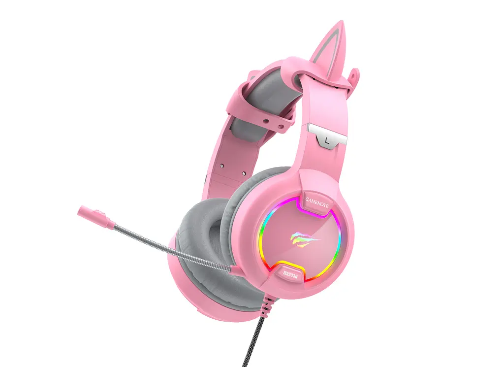 Ігрові навушники з мікрофоном HAVIT HV-H2233d Cat Pink HAVIT (27340-000) - фото 5