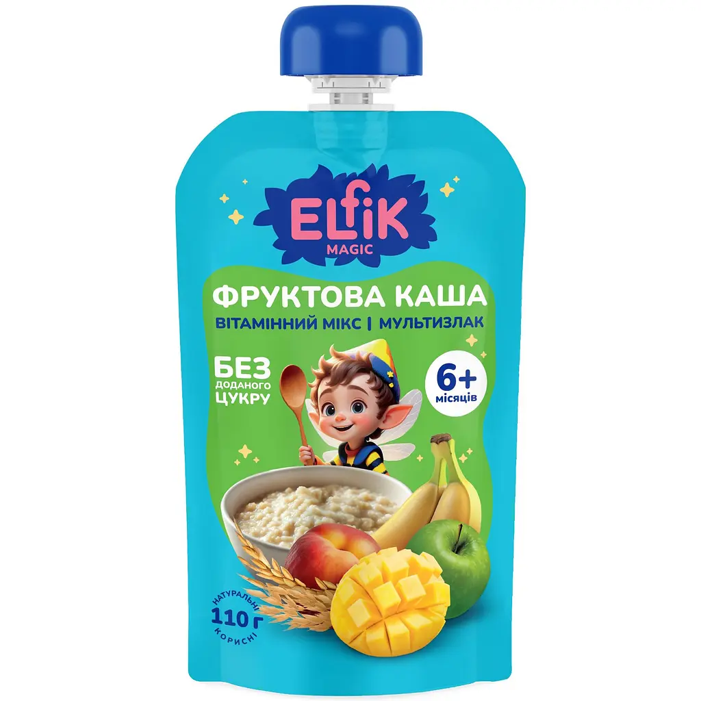 Набор фруктовой каши Elfik Magic Витаминный микс-мультизлак 1980 г (18 шт. x 110 г) - фото 2