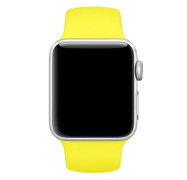 Силиконовый ремешок Watchbands для Apple Watch 42mm Размер ML желтый (WB101YELLOW) - фото 3