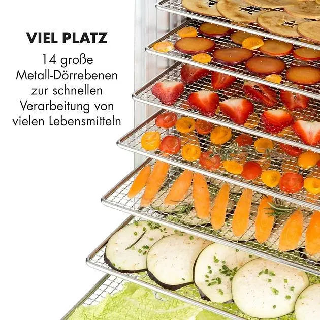 Дегидратор-сушилка для овощей фруктов Klarstein Fruit Jerky 14 (10031317) - фото 4