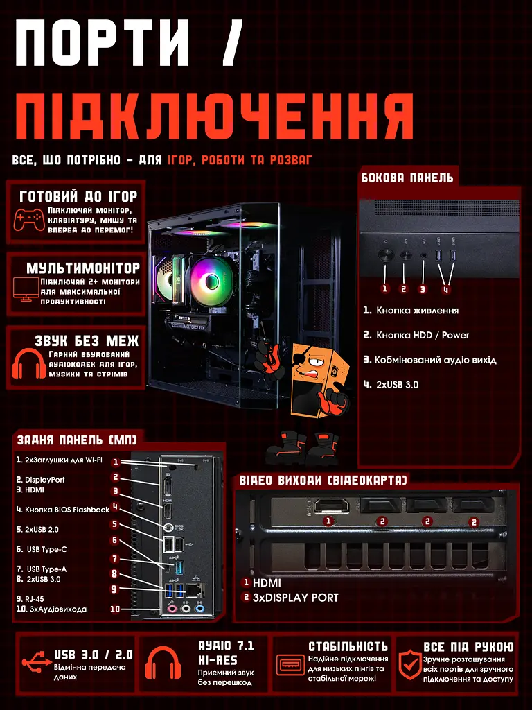 Ігровий ПК Pharaon (RTX 5060 8GB / Ryzen 5 7500F / 32GB DDR5 / SSD 512GB) - фото 10