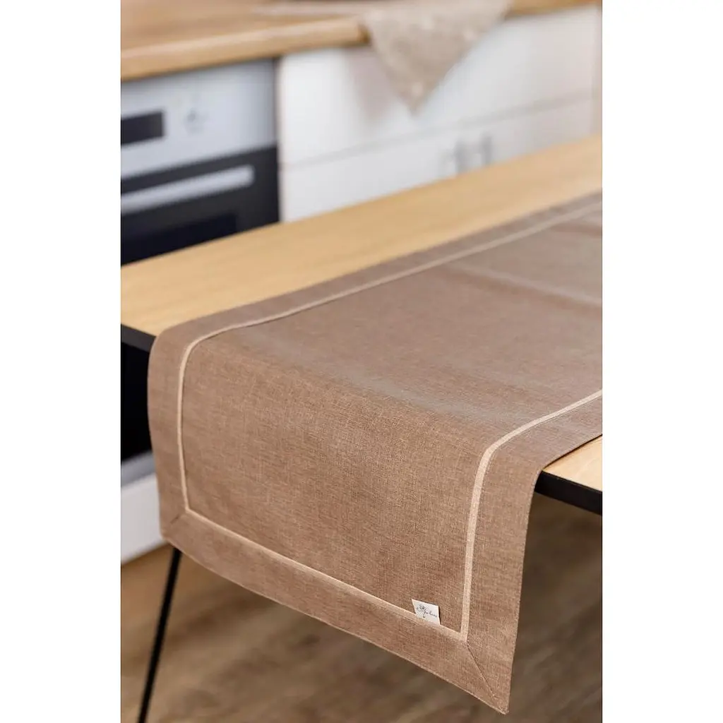 Доріжка Прованс Кориця з подвійним кантом 140х40 см коричнева (41131) - фото 2