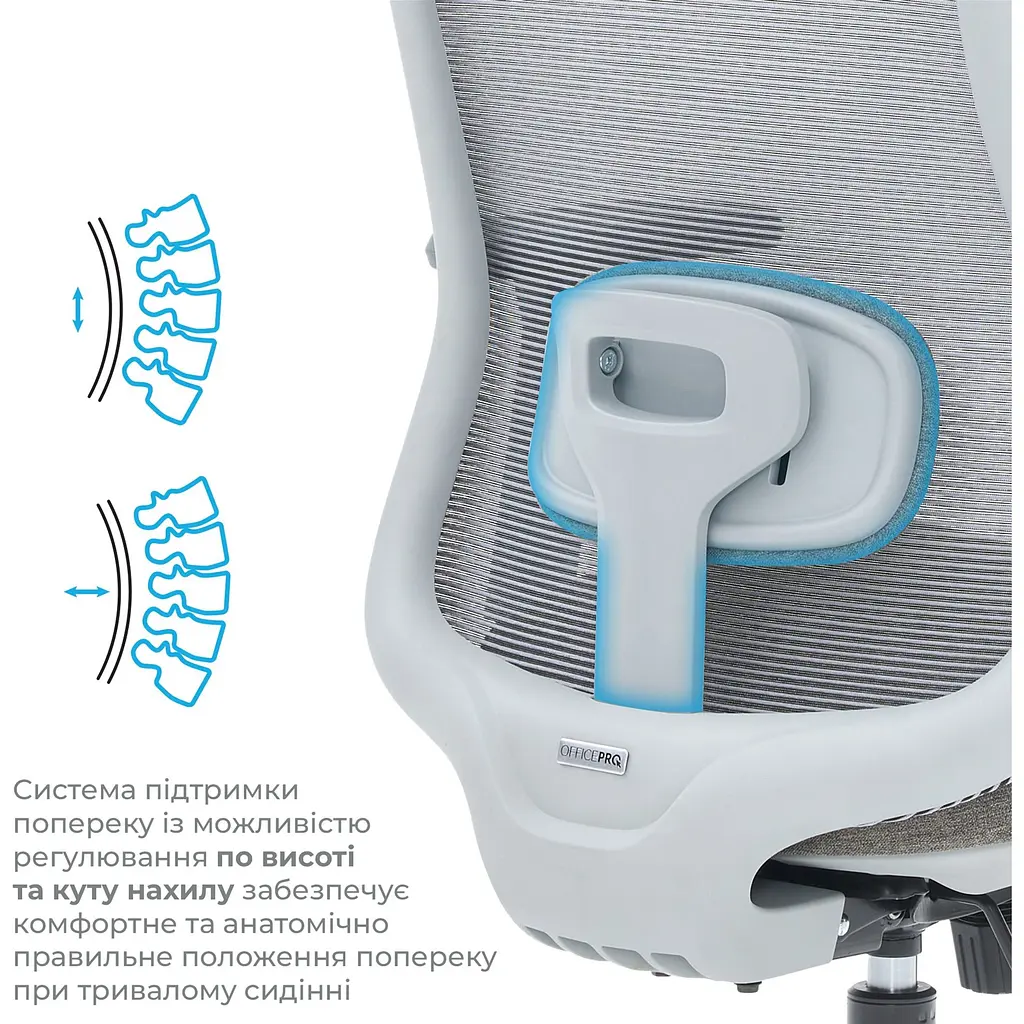 Офисное кресло OfficePro Wave OC599-G-G-G Gray [148649] - фото 10