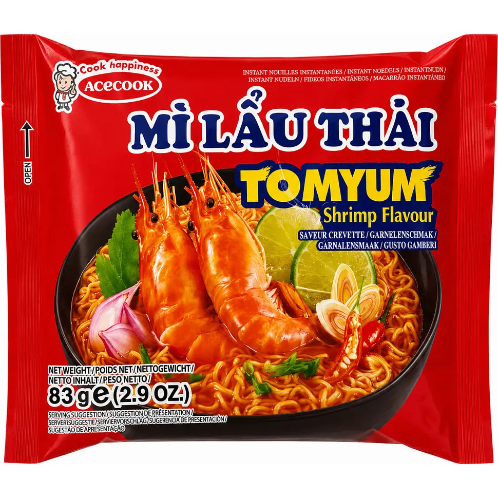 Локшина швидкого приготування Mi Lau Thai Том Ям зі смаком Креветки Acecook 83г - фото 2